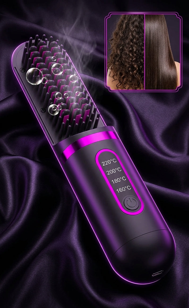 Cepillo Alisador Electrico Para El Cabello - Plancha Portatil