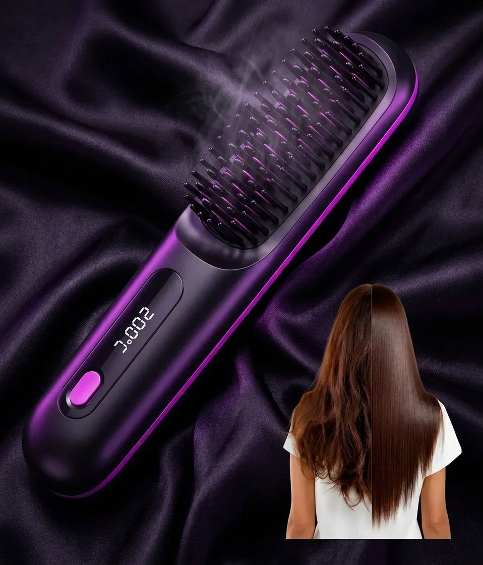 Cepillo Alisador Electrico Para El Cabello - Plancha Portatil
